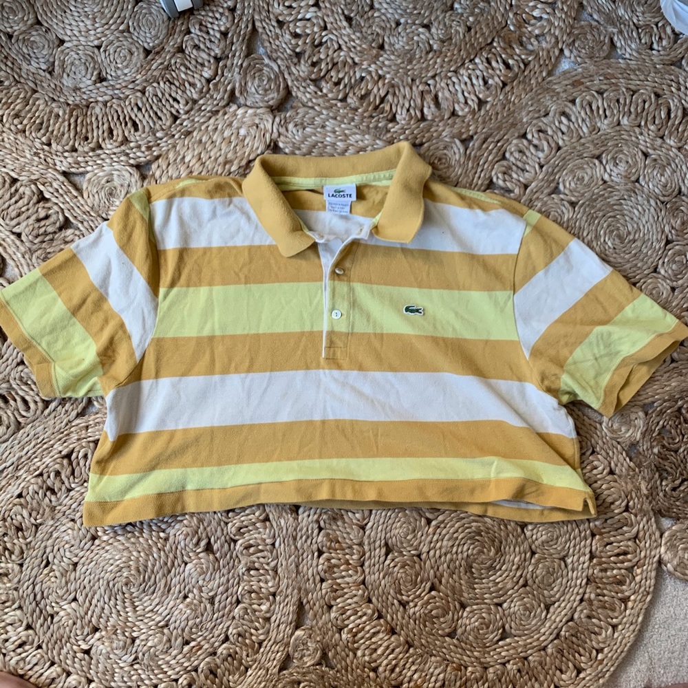 Lacoste Cropped Top 💛🧡 Reworked